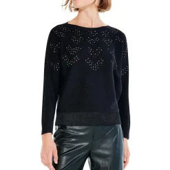 Constellation Embellished Knit Pullover Sweater