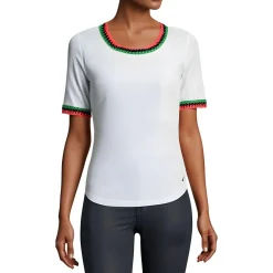 Contrast Trim Cotton Pullover Top