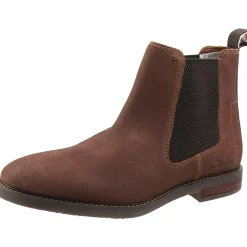 Contrast Trim Leather Chelsea Boots