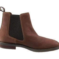 Contrast Trim Leather Chelsea Boots