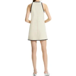Contrast Trim Mini Shift Dress