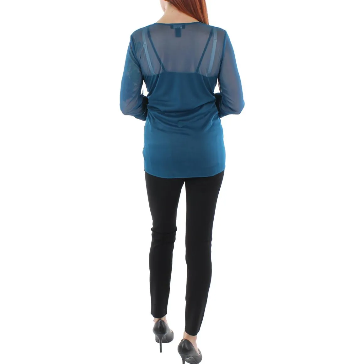 Contrast Trim Sheer Duster Blazer