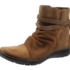 Cora Braidboot Suede Zipper Booties