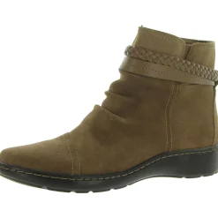 Cora Braidboot Suede Zipper Booties