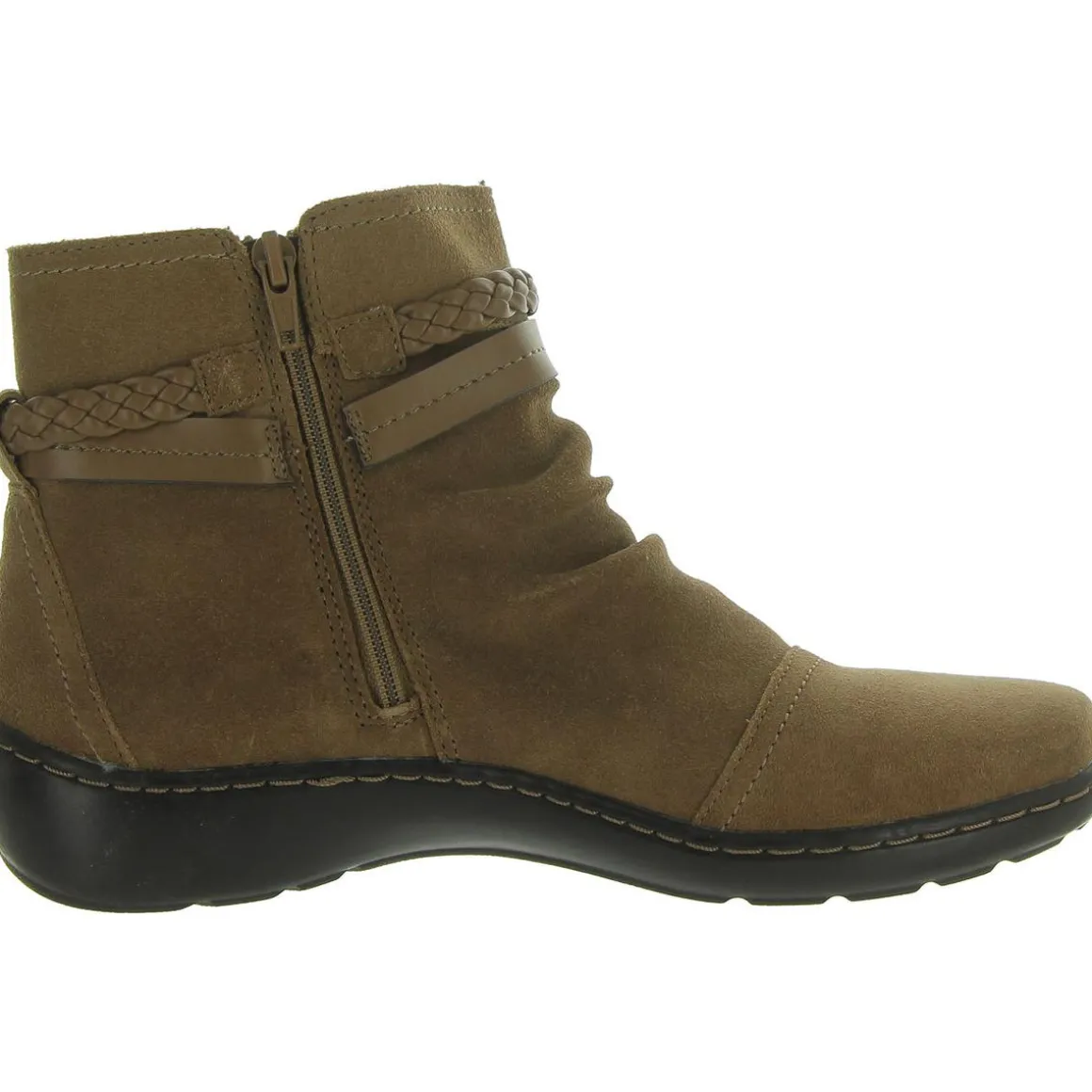 Cora Braidboot Suede Zipper Booties