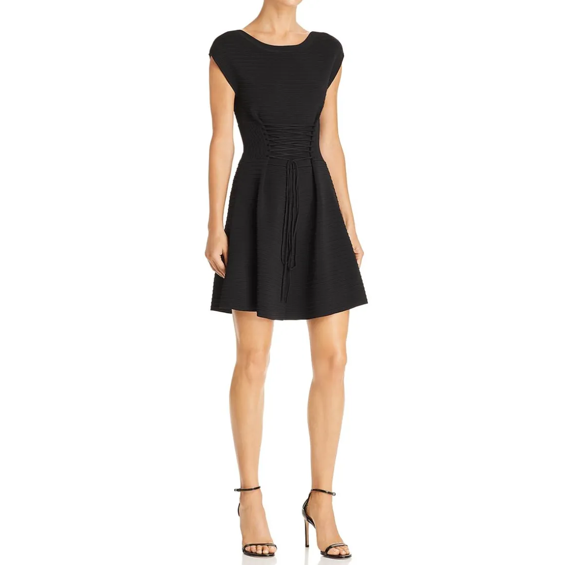 Corset Cap Sleeve Scuba Dress