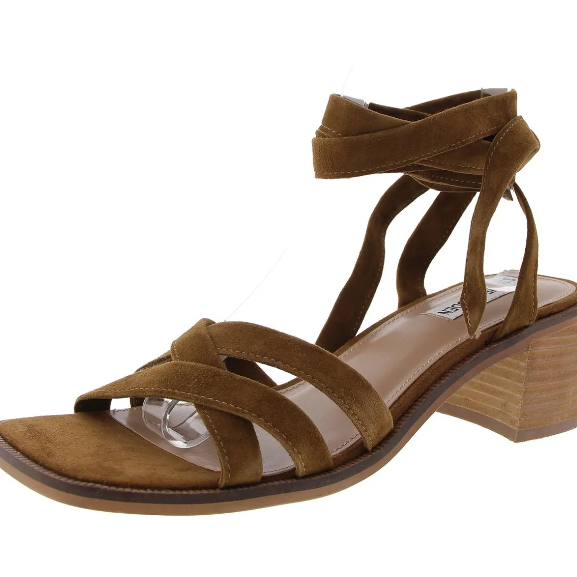 Cory Criss-Cross Suede Block Heel