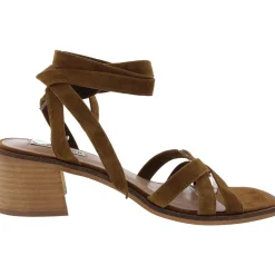 Cory Criss-Cross Suede Block Heel