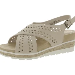 Cosette Faux Suede Criss-Cross Slingback Sandals