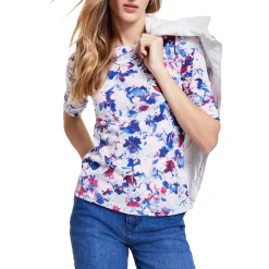 Cotton Boat Neck Pullover Top