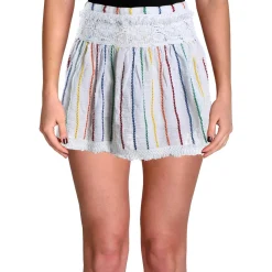 Cotton Embroidered Mini Skirt
