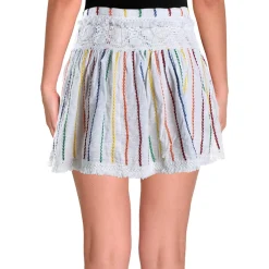 Cotton Embroidered Mini Skirt