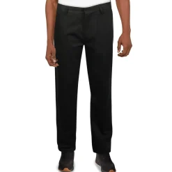 Cotton Herringbone Straight Leg Pants