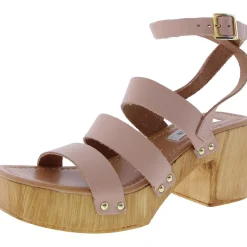 Cove Adjustable Leather Block Heel