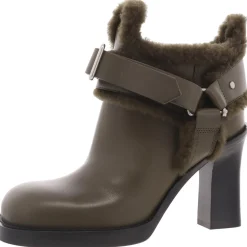 Cozy Mini Stirrup Harness Leather Ankle Boots