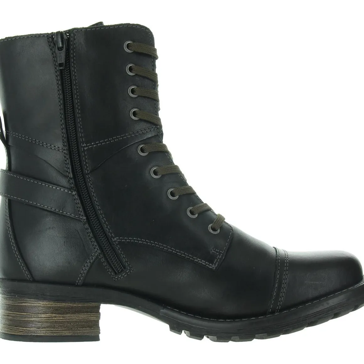Crave Leather Ankle Combat Boots