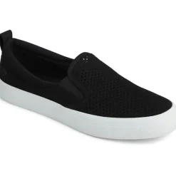 Crest Perforated Laceless Slip-On Sneakers