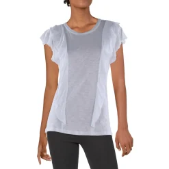 Crewneck Cap Sleeves Pullover Top