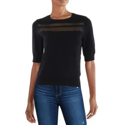 Crewneck Elbow Sleeve Crewneck Sweater