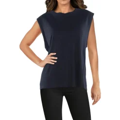 Crewneck Linen Pullover Top