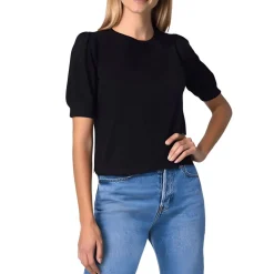 Crewneck Puff Sleeve Pullover Sweater