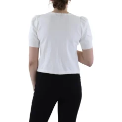 Crewneck Puff Sleeve Pullover Sweater