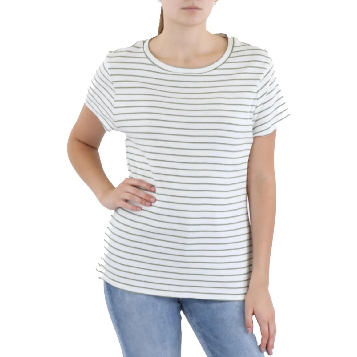 Crewneck Short Sleeves Pullover Top