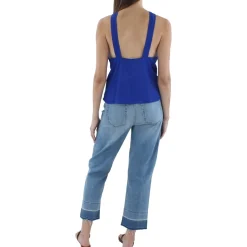 Criss-Cross Front Sheer Blouse