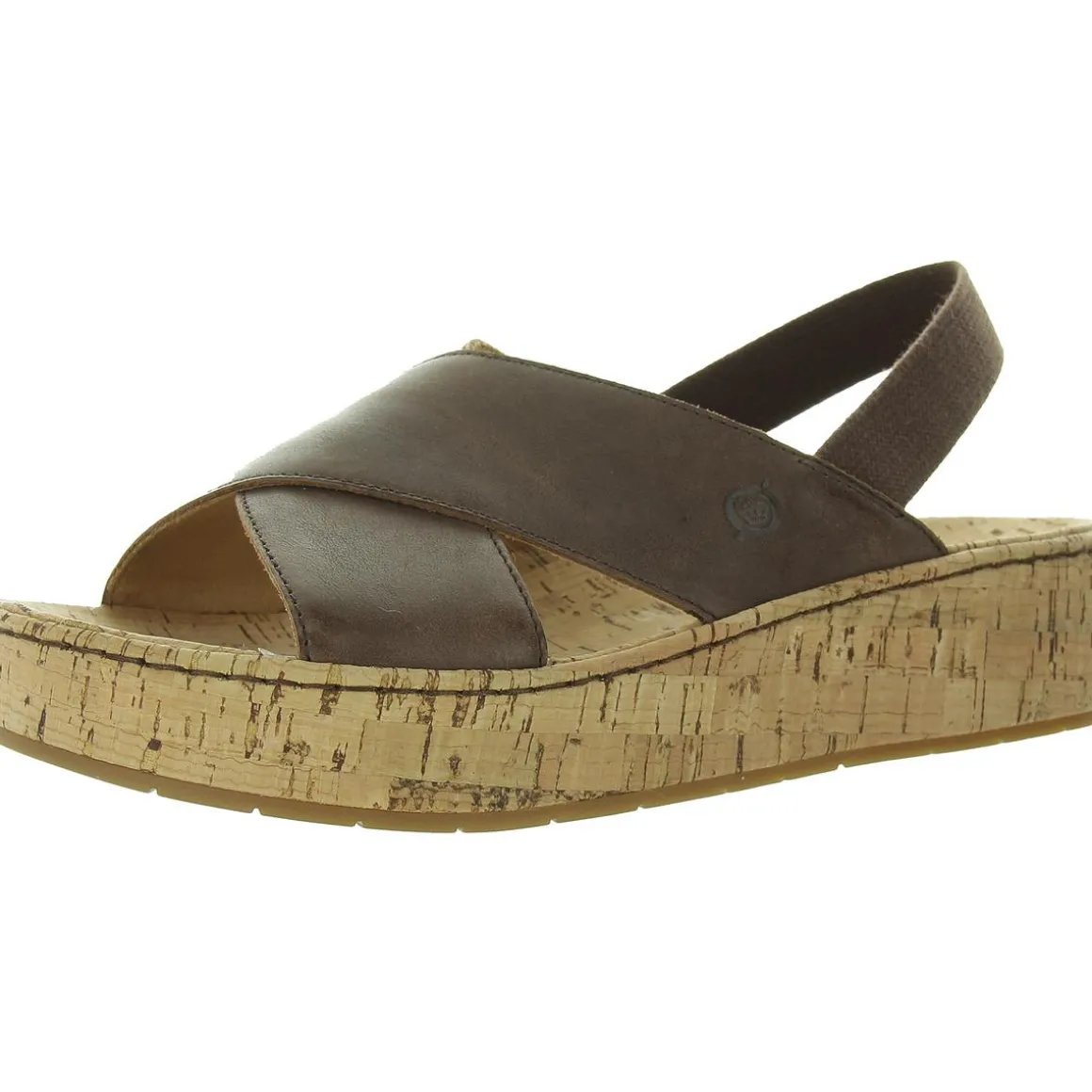 Criss-Cross Leather Flatform Sandals