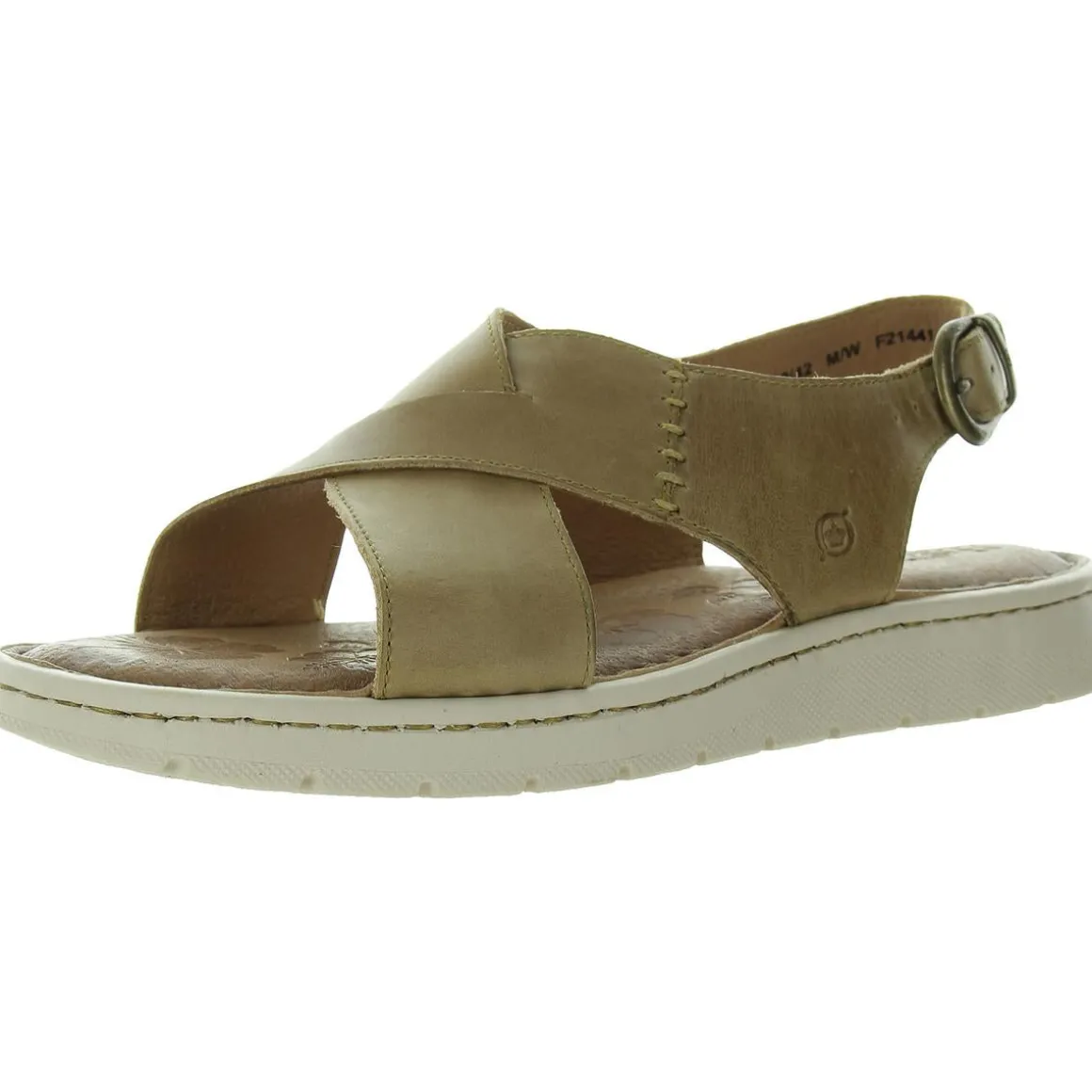 Criss-Cross Leather Flatform Sandals