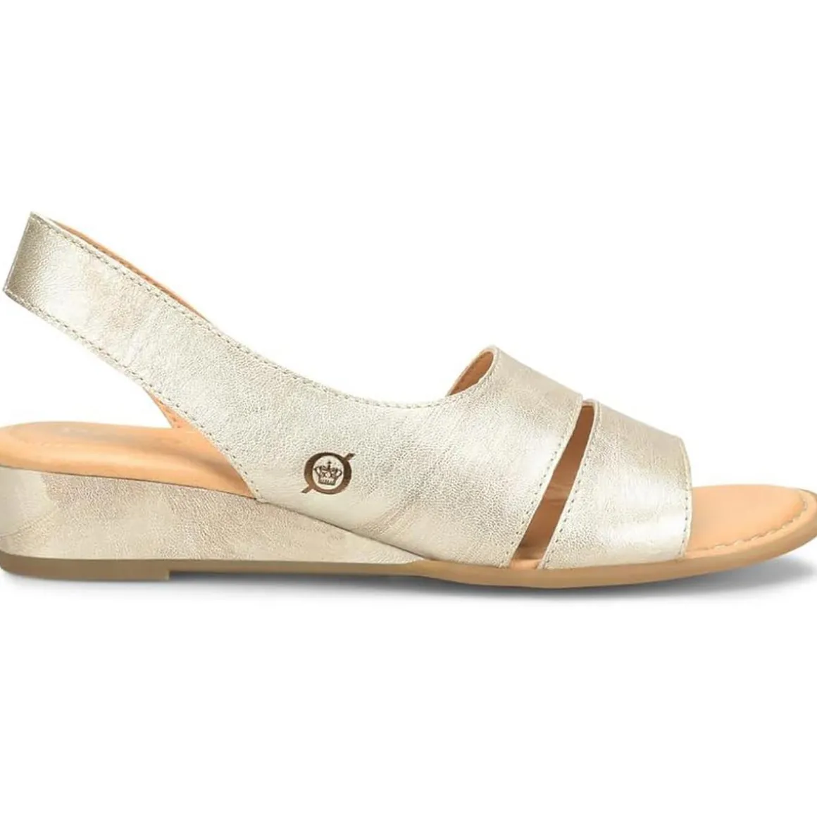 Crista Metallic Leather Slingback Sandals