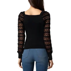 Crochet Knit Pullover Sweater