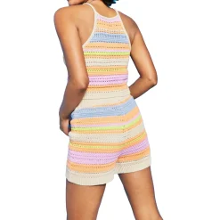 Crochet Striped Halter Top