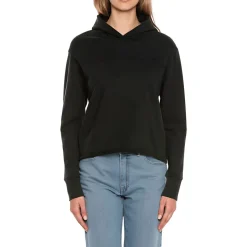 Crop Cotton Hooded Sweatshirt