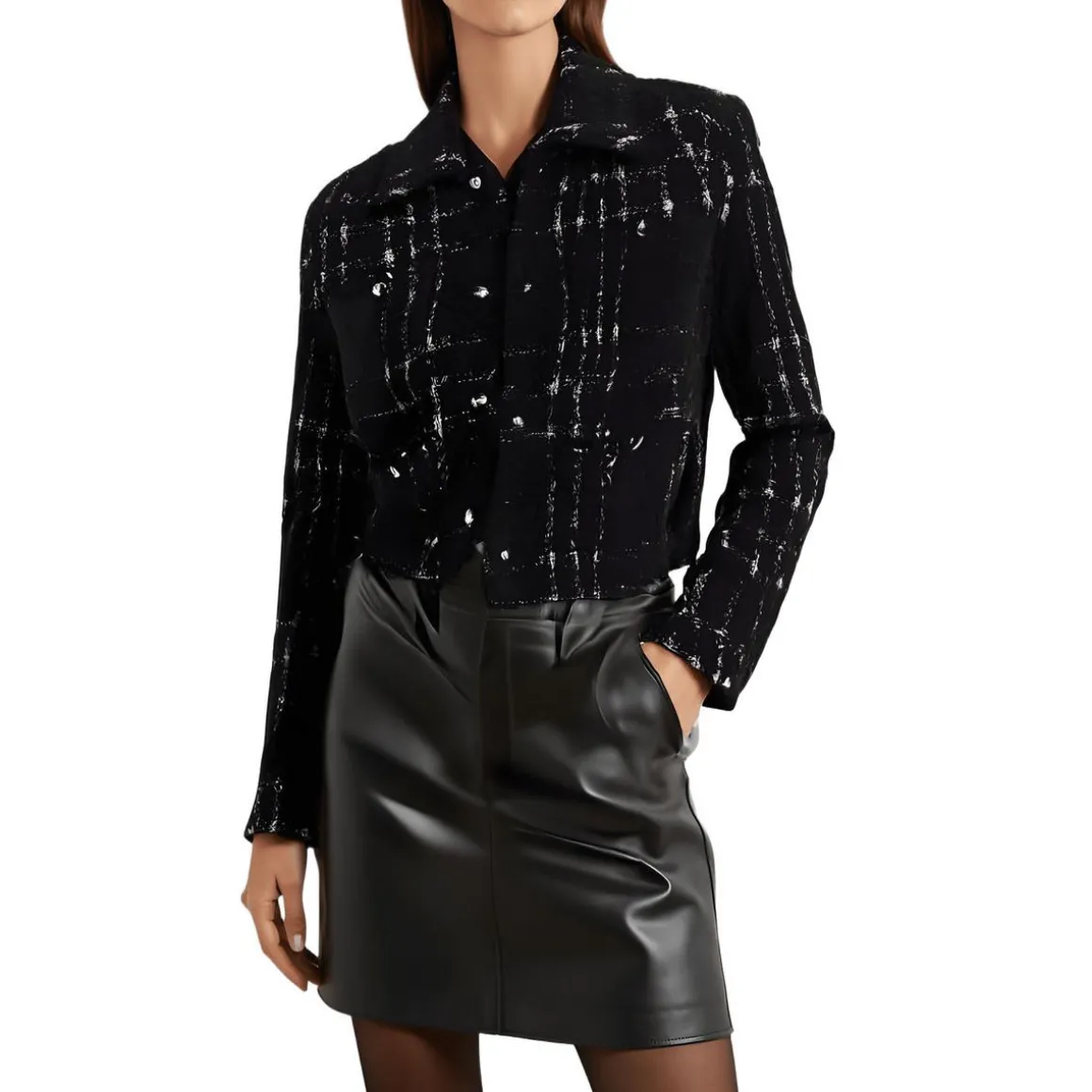 Crop Cotton Shirt Jacket