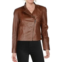 Crop Faux Leather Motorcycle Jacket