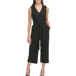 Cropped Belted Jumpsuit