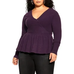 Cropped Shirt Wrap Sweater