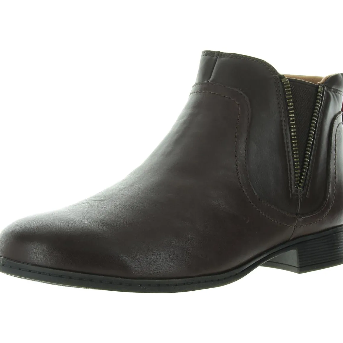CROSBIE GORE Cushioned Footbed Leather Ankle Boots
