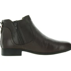 CROSBIE GORE Cushioned Footbed Leather Ankle Boots