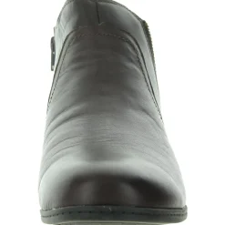 CROSBIE GORE Cushioned Footbed Leather Ankle Boots