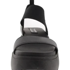 Cruise Stretch Faux Leather Platform Sandals