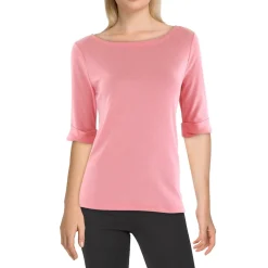 Cuffed Cotton Pullover Top