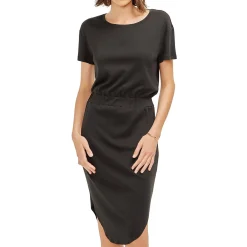 Curved Hem Short Sleeves T-Shirt Dress