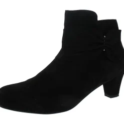 Cutey Suede Gathered Ankle Boots