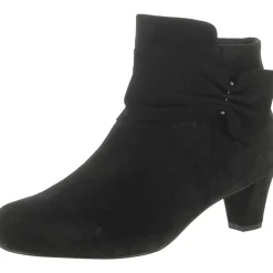 Cutey Suede Gathered Ankle Boots