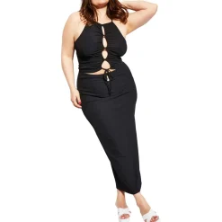 Cut-Out Cropped Halter Top