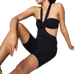 Cut-Out Halter Romper