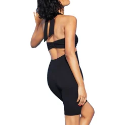 Cut-Out Halter Romper
