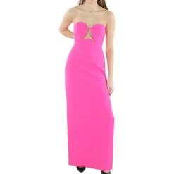 Cut-Out Strapless Evening Dress